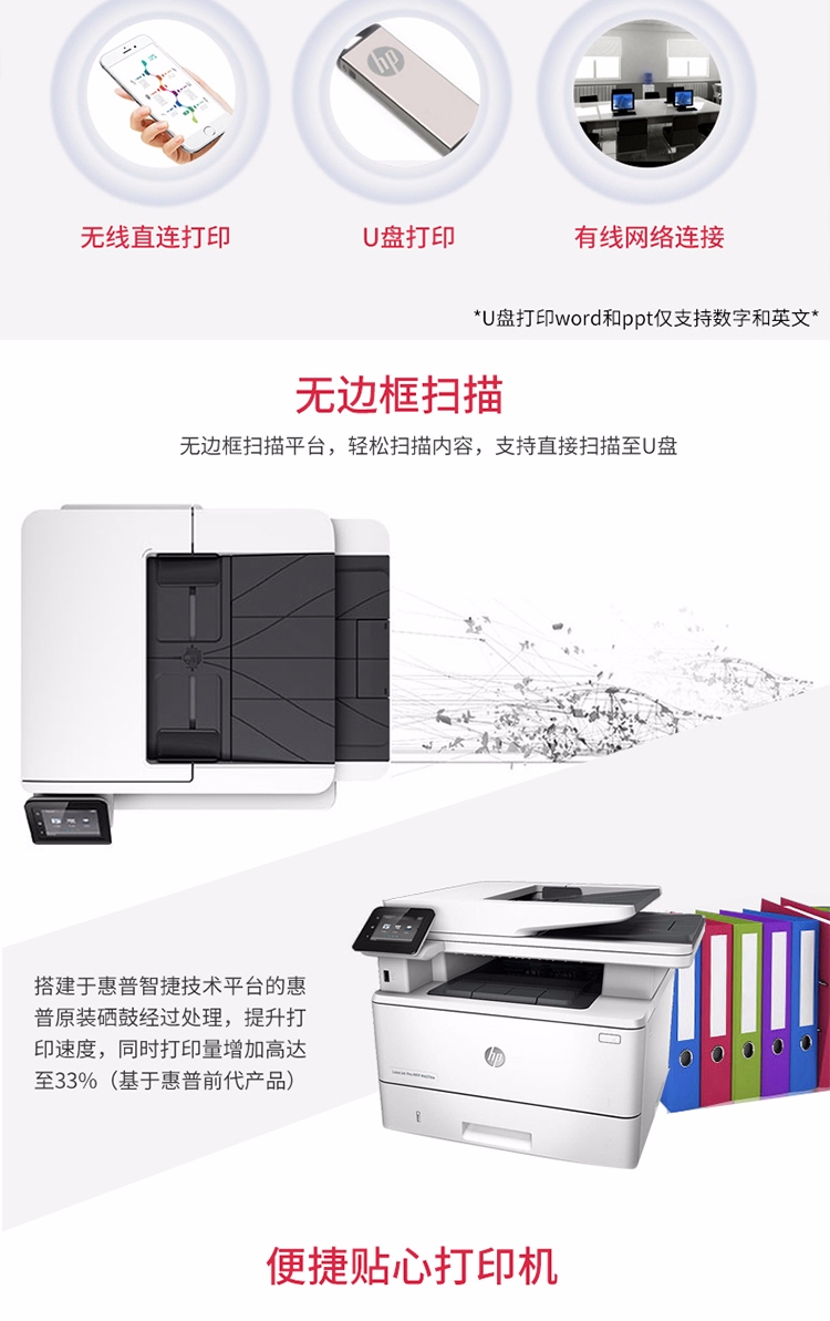 惠普 HP M427dw A4黑白激光一體機